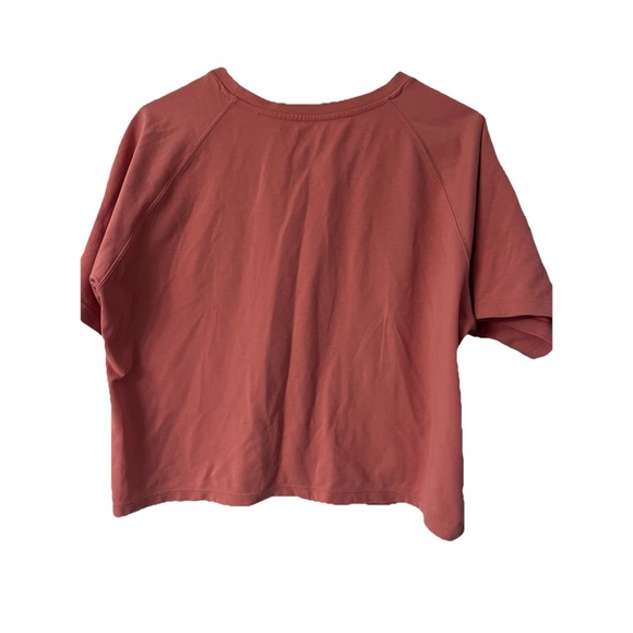 Uniqlo L Women's Ultra Stretch AIRism Cropped T-Shirt Pink - Picture 2 of 3